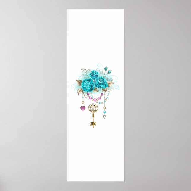 Turquise Ro med Nycklar Poster (Framsidan)