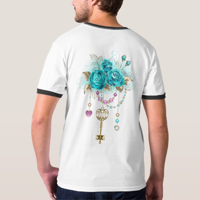 Turquise Ro med Nycklar T Shirt (Baksida)