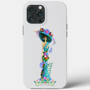 Turquise & Rosa Day of the dead Elegant Catrina