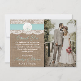 Turquise Sand Dollar Beach Wedding Collection Tack Kort