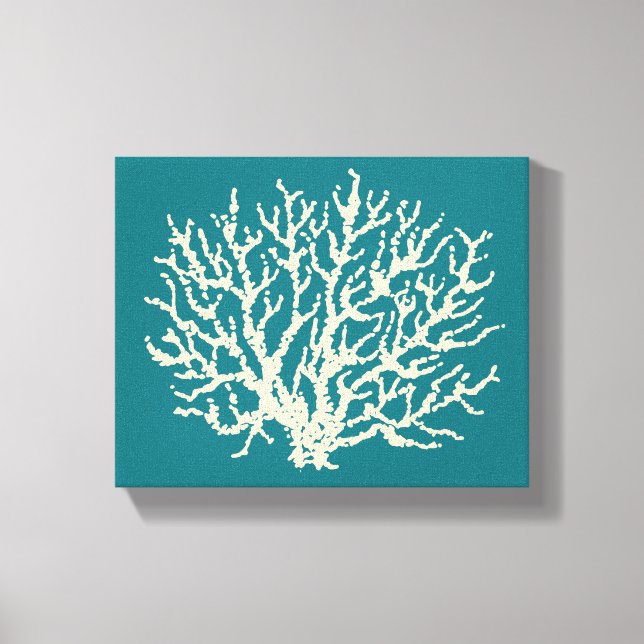 Turquise Sea Coral Wall Art Canvastryck (Framsida)