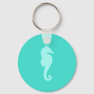 Turquise Sea Horse 2 Nyckelring