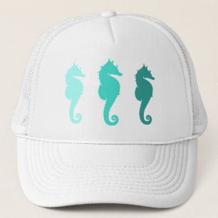 Turquise Sea Horse Herd Hat Truckerkeps