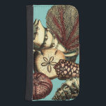 Turquise Snäcka och Red Coral Collection Samsung S4 Plånboksfodral<br><div class="desc">Gå under vattnet för att utforska havet med alla dessa olika havslevande varelser. Denna vintage biet of art är ett perfekt som tillfogas varje havsanemonat älskare med en pulserande turkospunts bakgrund och röda accenter på sjöslingorna. Få din konst utskriven idag på produkten.</div>