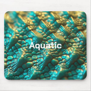 Turquise Snake  Mönster Mousepad Musmatta