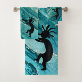 Turquise Southwest Kokopelli Bath Towel Set
