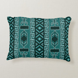 Turquise Southwest Tribal Aztec Mönster Prydnadskudde