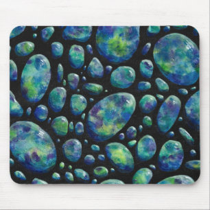 Turquise Sten i Space Original Artwork Musmatta