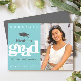 Turquise studenten-fotot-grått-sockel modern fet meddelande