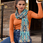 Turquise Tan Blommigt Damask Westernare Stil<br><div class="desc">Ta med dig den här långa chiffon-slöjan med en Western blommigt-dammkonstruktion som ger dig en smidig elegans och rustik charm. Den här designen är perfekt för alla moderna cowgirl. De tunna detaljerna, som påminner om verktygslåda och vintagens fuktmönster, gör det till ett fantastiskt tillägg till din westerna mode-samling av tillbehör....</div>