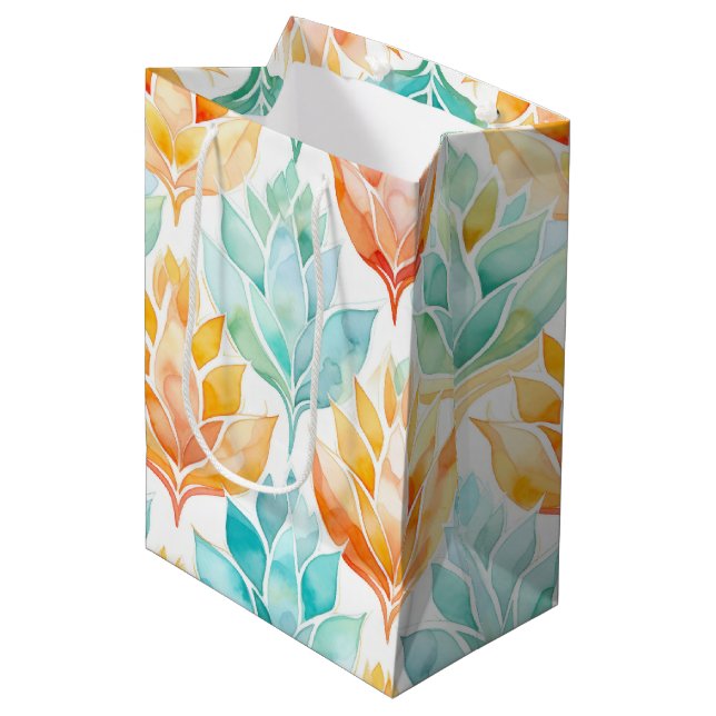 Turquise Tangerine Abstract Floral (Framsidan Vinklad)