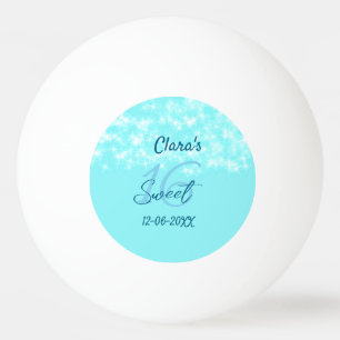Turquise teal agate söt 16 födelsedag namn da pingisboll