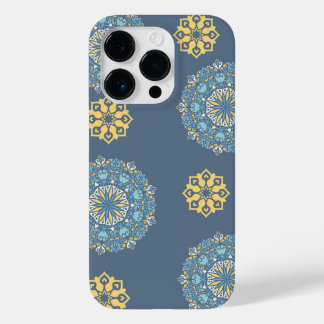 Turquise Teal Blue an gult Mandala Art Mönster