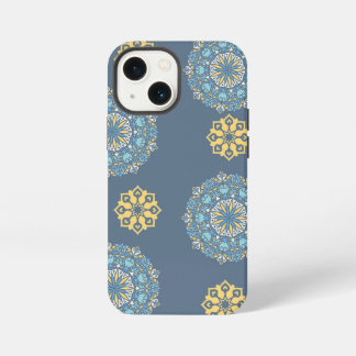 Turquise Teal Blue an gult Mandala Art Mönster