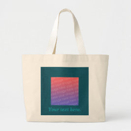 Turquise Teal Square Ram Lägg till bild Tote bags Jumbo Tygkasse