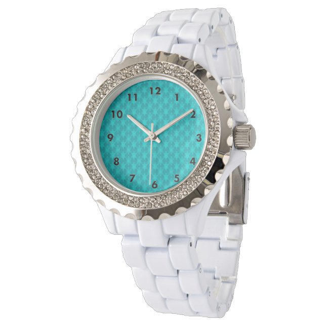 Turquise Teal Stars Armbandsur (Vinklad)