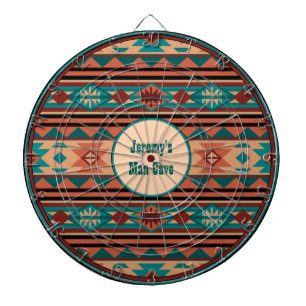 Turquise Terracotta Monogram i sydvästlig design Piltavla