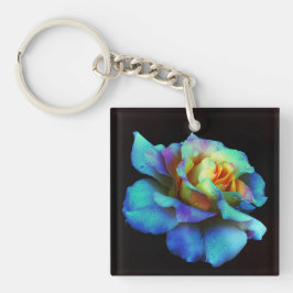 Turquise Tie Dyed Ro Keychain