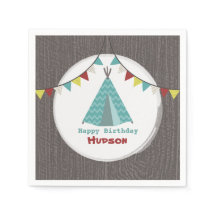 Turquise Tipi Birthday Napkins