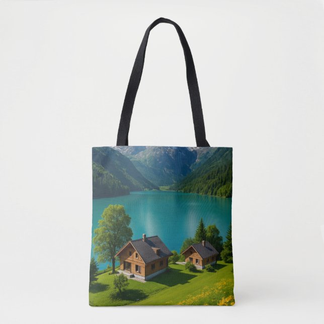 "Turquise Trails: A Nature Älskare's Carry-All" Tygkasse (Framsida)