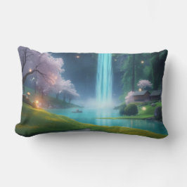 "Turquise Tranquilitet - Drift in i Lugn Vatten Lumbarkudde