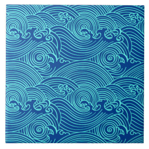 Turquise Vinkarare Euclidean Mönster Ceramic Tile Kakelplatta