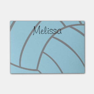 Turquise Volleyball Anpassningsbar Monogram Post i Post-it Block