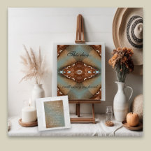 Turquise Western Motif Bröllop