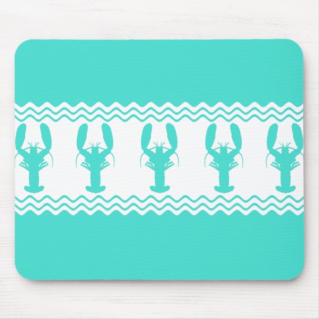 Turquise White Coastal Lobster Rand Musmatta (Framsidan)