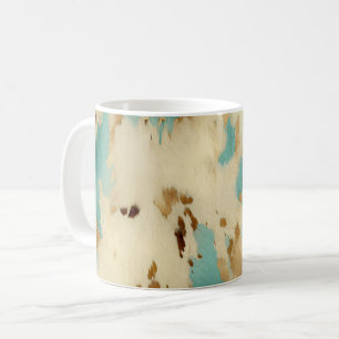 Turquise White Guld Cowhide Kaffemugg