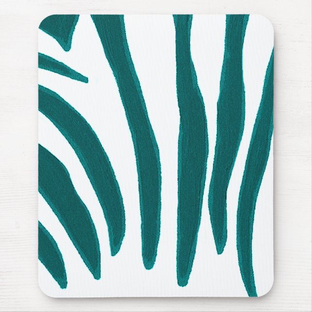 Turquise Zebra ränder, art mousserande musslor Musmatta (Framsidan)