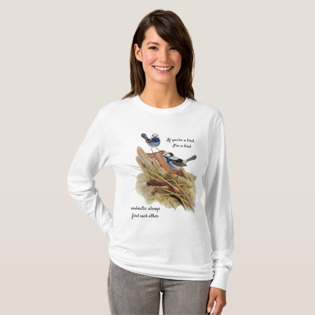 Turquisine Superb Warbler, själsmater T Shirt (Hel framsida)