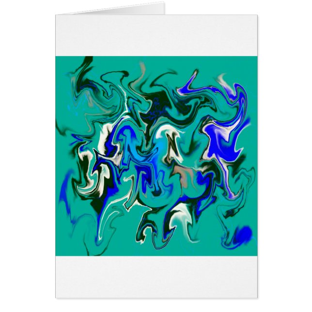 Turquismarmor struktur hälsningskort (Framsidan)