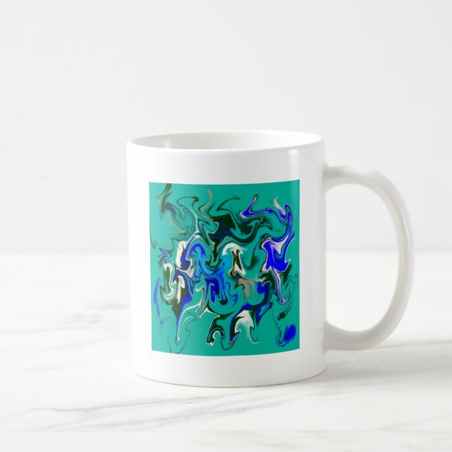 Turquismarmor struktur kaffemugg (Höger)