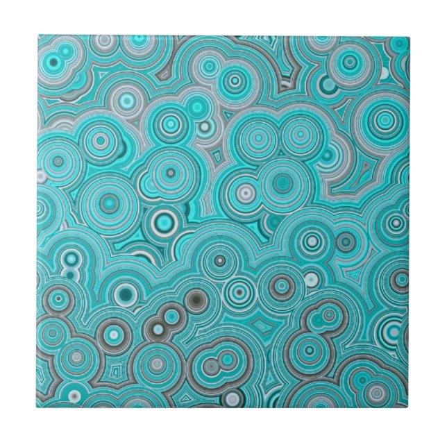 Turquoise Agate Flow – Elegant Abstract Pattern Kakelplatta (Framsidan)