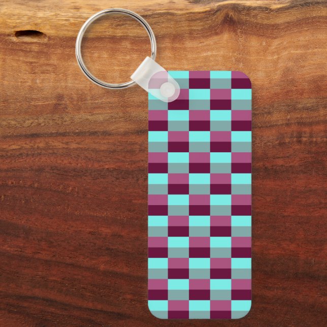 Turquoise and Purple Color Combination Nyckelring (Framsida)