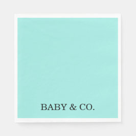 Turquoise Baby & Co. Baby Shower Paper Plate Pappersservett