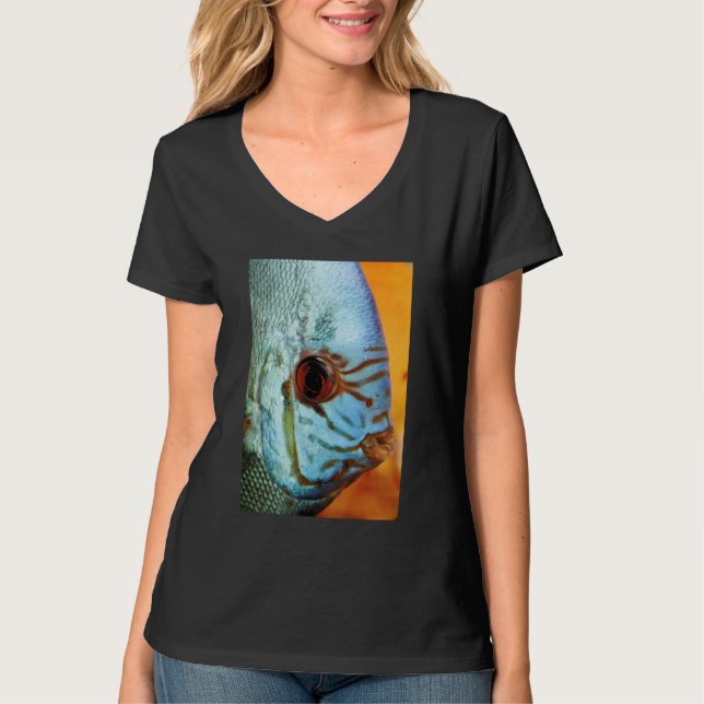 Turquoise Blue Discus T-shirt (Framsida)