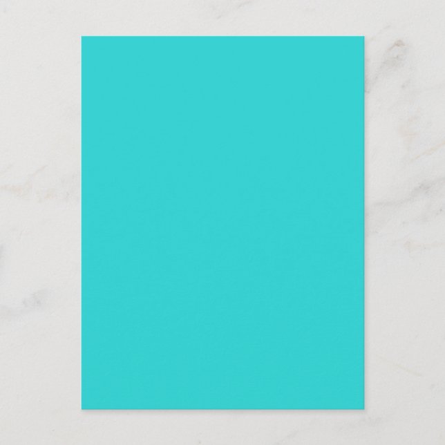 TURQUOISE BLUE (solid färg) ~ Vykort (Framsida)