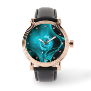 TURQUOISE BLUE TEAL FRACTAL RO ARMBANDSUR