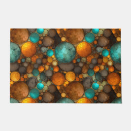 Turquoise Brown Abstract Fractal Pattern