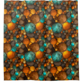 Turquoise Brown Abstract Fractal Pattern