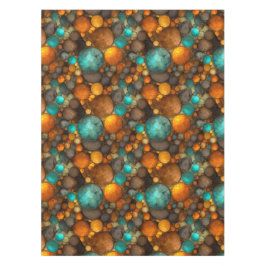 Turquoise Brown Abstract Fractal Pattern