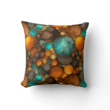 Turquoise Brown Abstract Fractal Pattern