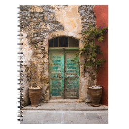 Turquoise Door in Rethymno, Grekland Anteckningsbok