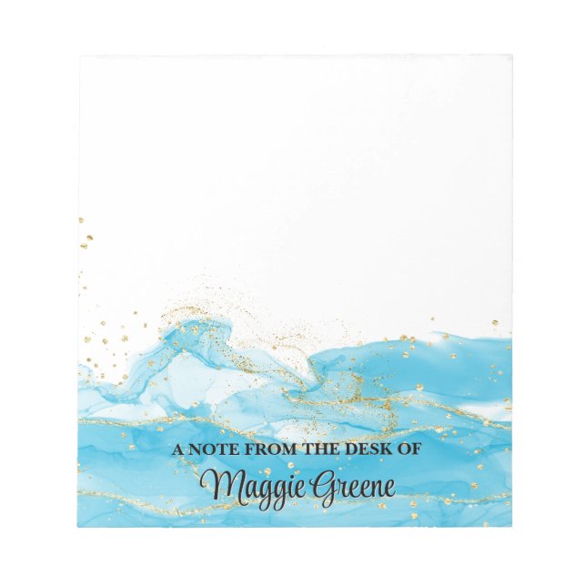 Turquoise Dreams Pageant Stationery Small Notepad Anteckningsblock (Framsida)