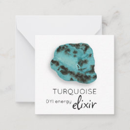 *~* TURQUOISE Elixir-kristallkort AP64 - platt ant Anteckningskort