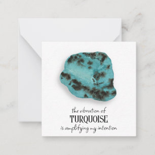 *~* TURQUOISE Gem-avsiktsförklaring AP64 - vanligt Anteckningskort