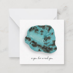 *~* TURQUOISE Gemstone AP64 - vanligt anteckningsk Anteckningskort