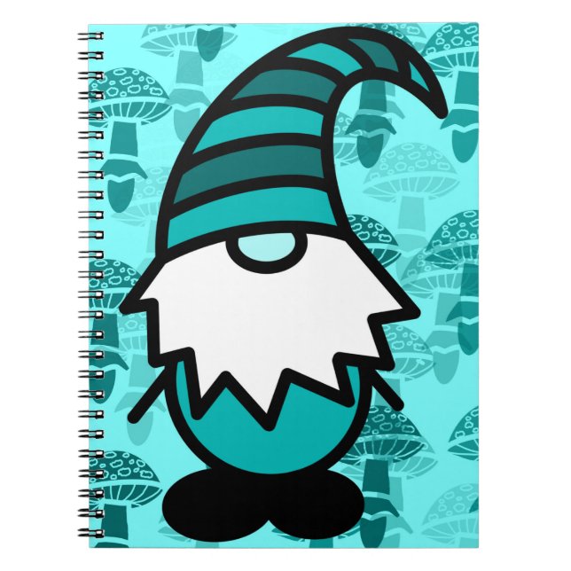 Turquoise Gnome Anteckningsbok (Framsidan)